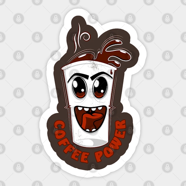 Coffee Power Sticker by synaptyx